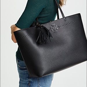 Tory Burch Mcgraw Tote- Black/Navy